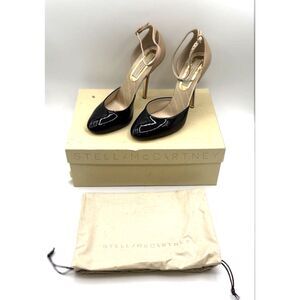 Stella McCartney Morgana Black Desert Ankle Strap Heels Size 39 OG